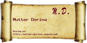 Mutter Dorina névjegykártya