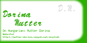 dorina mutter business card